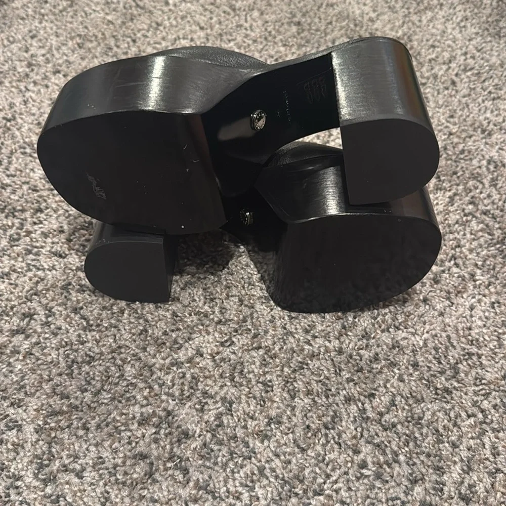 Simon Miller Black Platform Slide Sandals